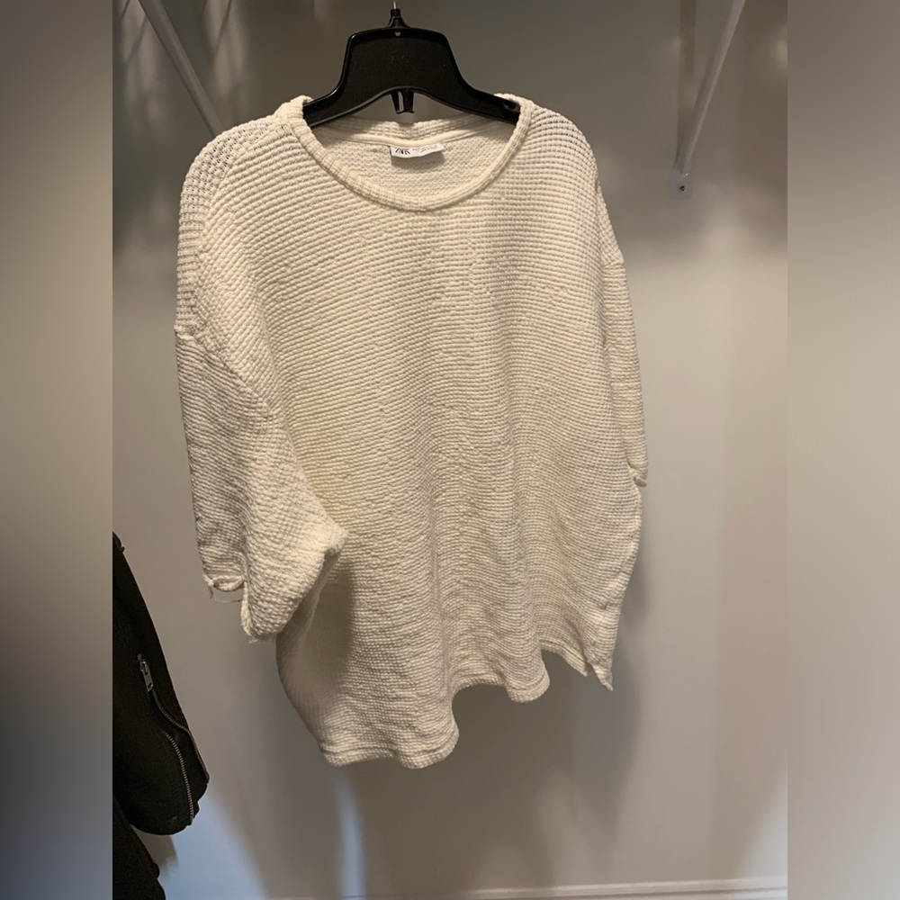 Zara stretchy white top size XL